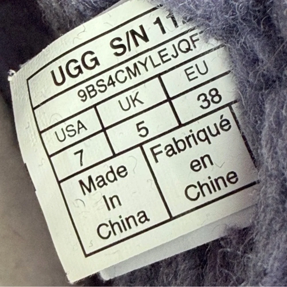 UGG Lavender Haze Metal Snap Short Suede Boots‎ Size 7 Rare